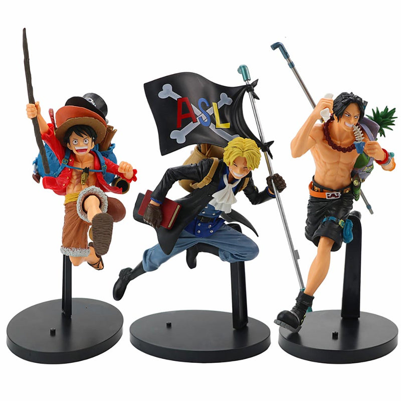 One Piece Running Brother Luffy Sabo Ace Action Figure Toy