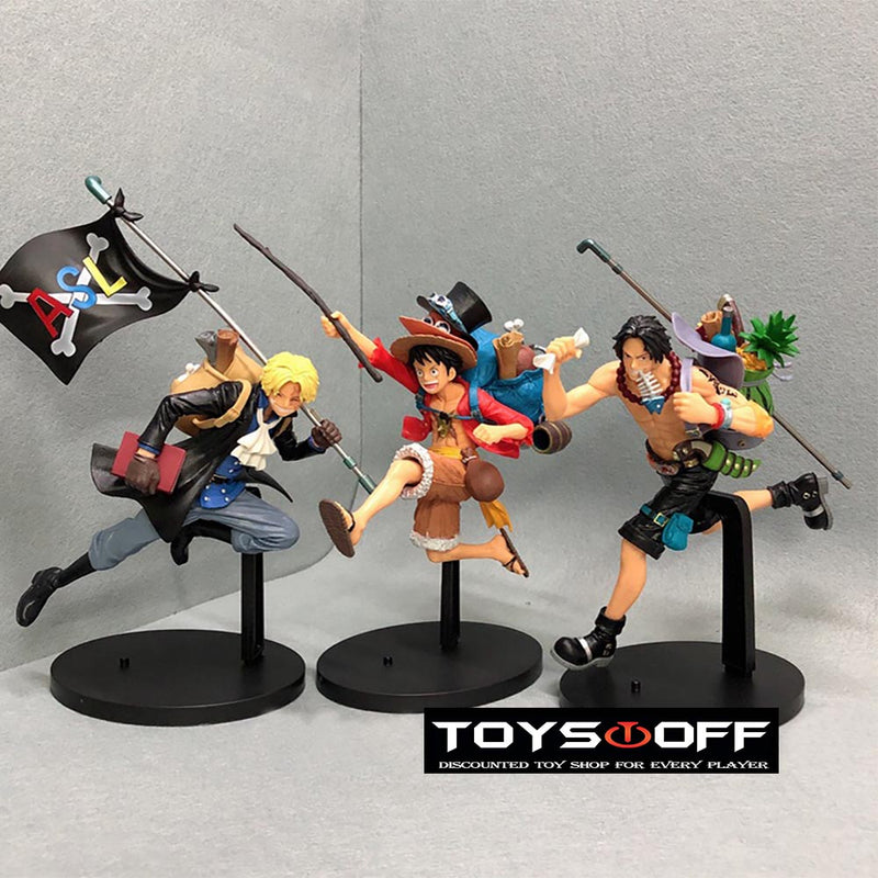 One Piece Running Brother Luffy Sabo Ace Action Figure Toy