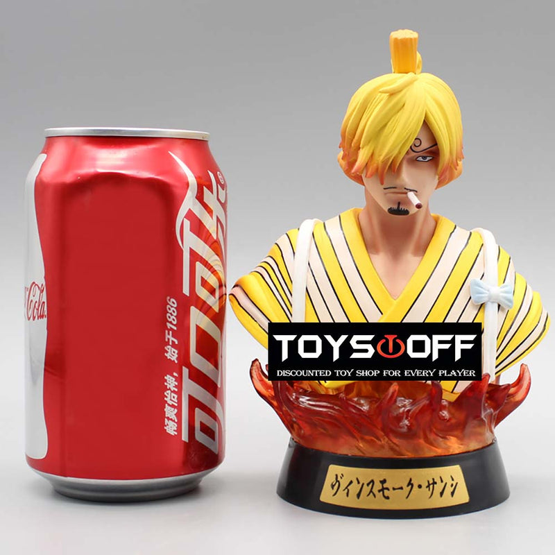 One Piece Sanji Action Figure Bust Statue Night Lights Toy 16cm