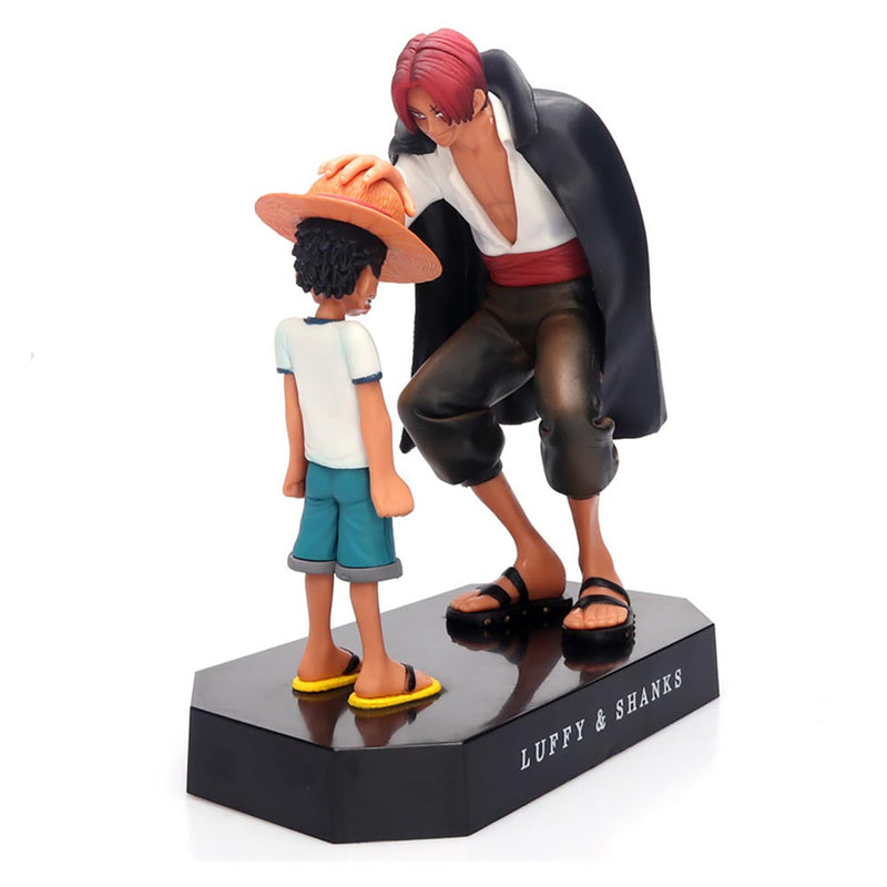 One Piece Shanks Straw Hat Luffy Action Figure Model Toy 18cm