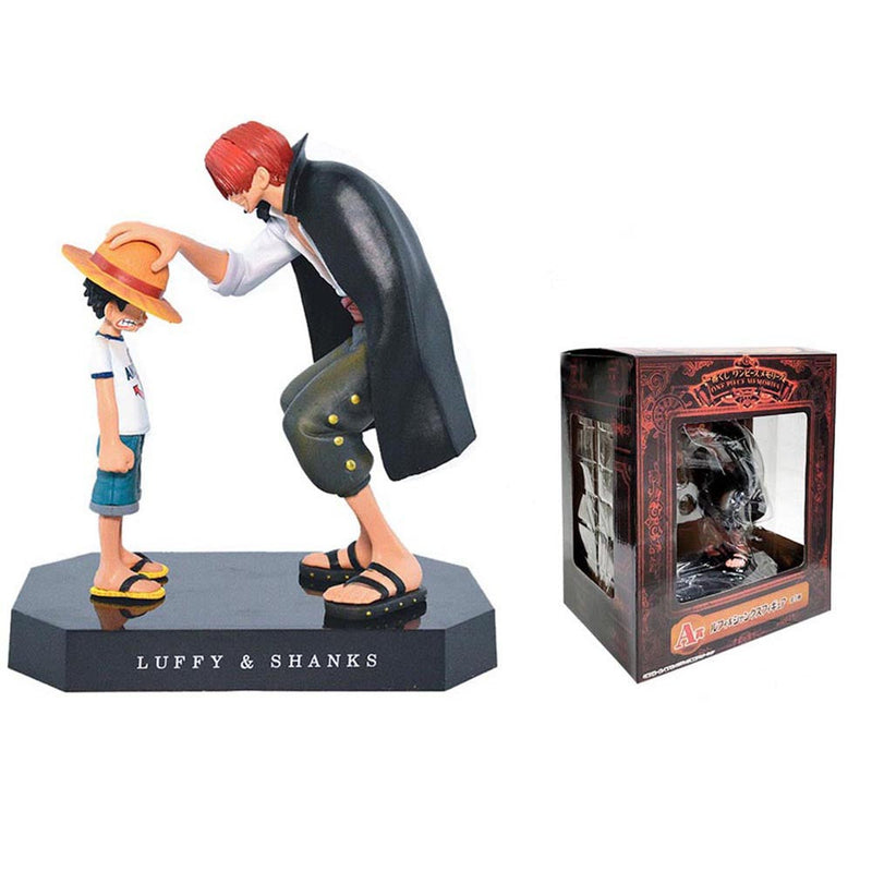 One Piece Shanks Straw Hat Luffy Action Figure Model Toy 18cm