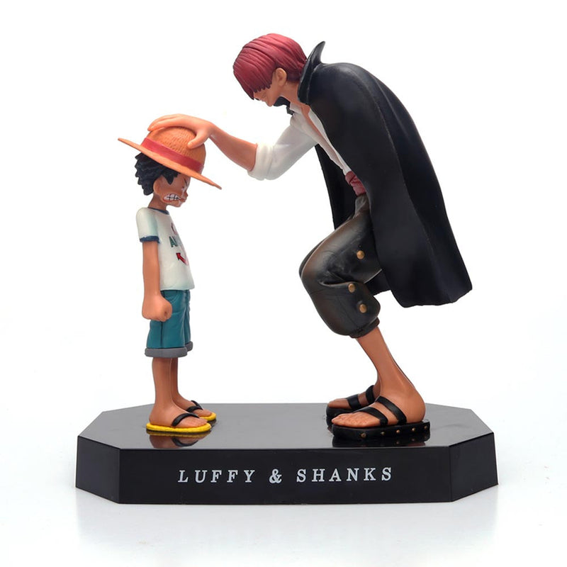 One Piece Shanks Straw Hat Luffy Action Figure Model Toy 18cm