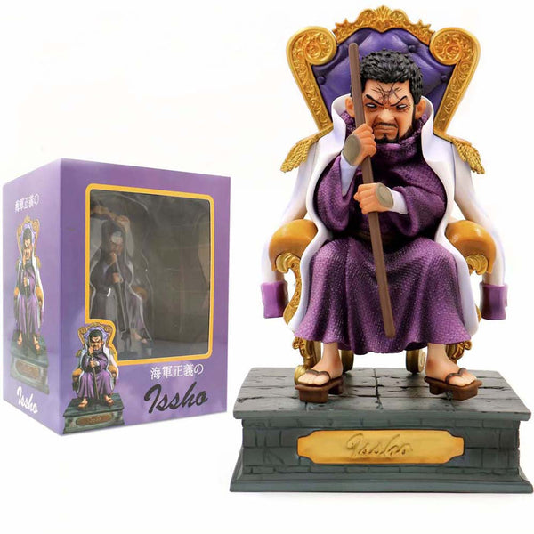 One Piece Sitting Ver Navy Headquarters Senior General Issho Action Figure 20cm