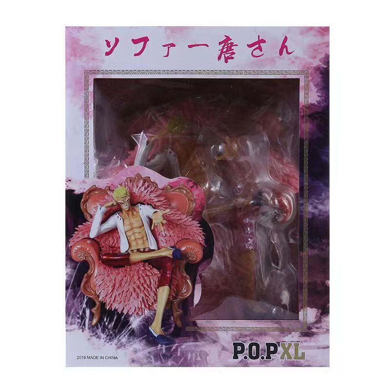 One Piece Sofa Sitting Ver Donquixote Doflamingo Action Figure Toy 23cm