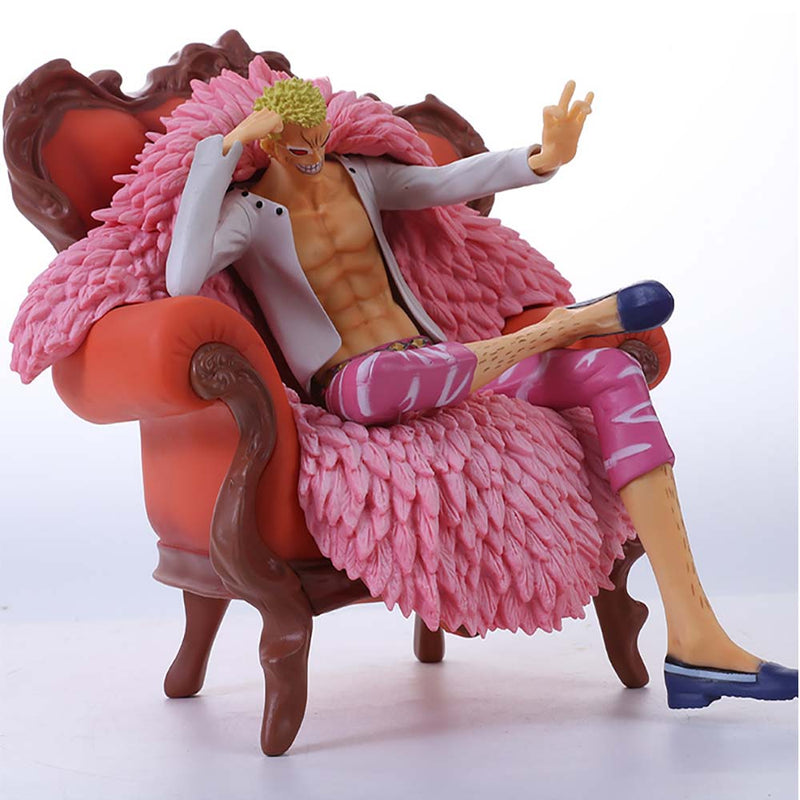 One Piece Sofa Sitting Ver Donquixote Doflamingo Action Figure Toy 23cm