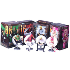 One Piece VinsmokeFamily Sanji Reiju Ichiji Yonji Sitting Ver Action Figure 11cm