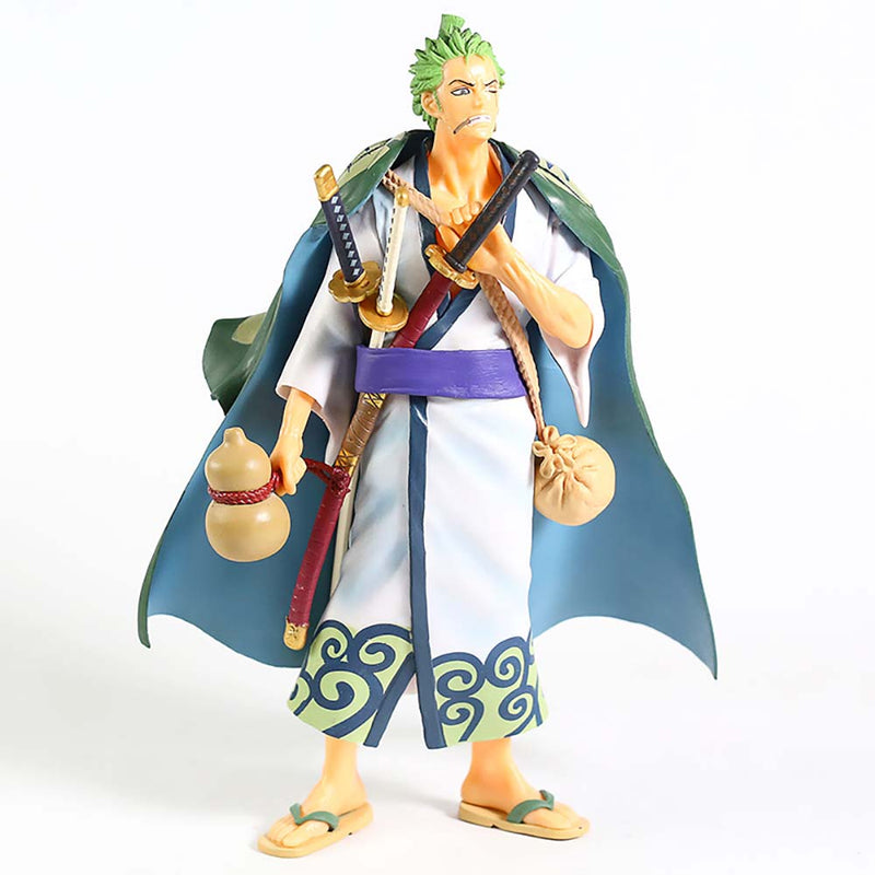 One Piece Wano Roronoa Zoro Kimono Ver Action Figure Toy 28cm