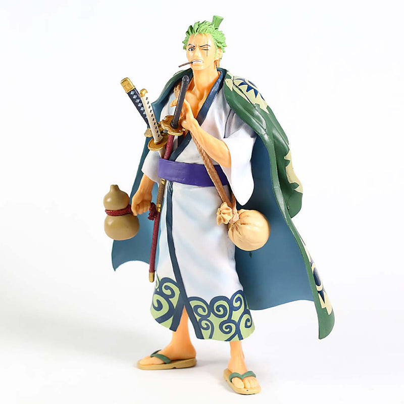 One Piece Wano Roronoa Zoro Kimono Ver Action Figure Toy 28cm