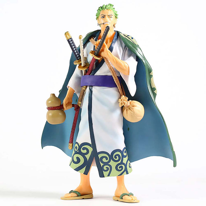 One Piece Wano Roronoa Zoro Kimono Ver Action Figure Toy 28cm