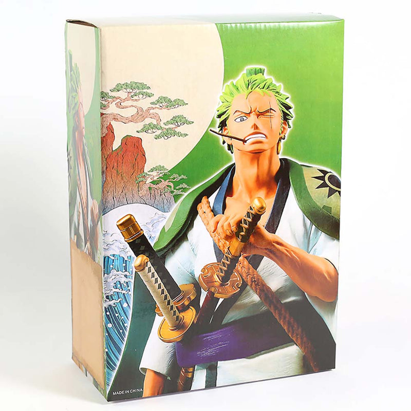 One Piece Wano Roronoa Zoro Kimono Ver Action Figure Toy 28cm