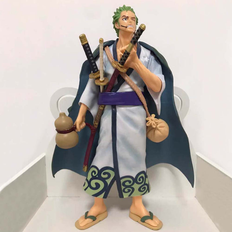 One Piece Wano Roronoa Zoro Kimono Ver Action Figure Toy 28cm