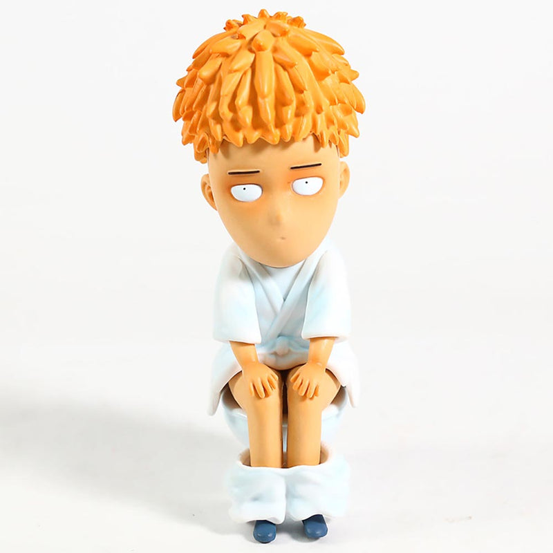 One Punch Man Saitama Sensei Sitting on The Toilet Action Figure 15cm