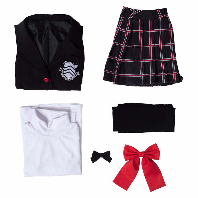 Persona 5 Yoshizawa Kasumi Cosplay Halloween Costume School Uniform Suit