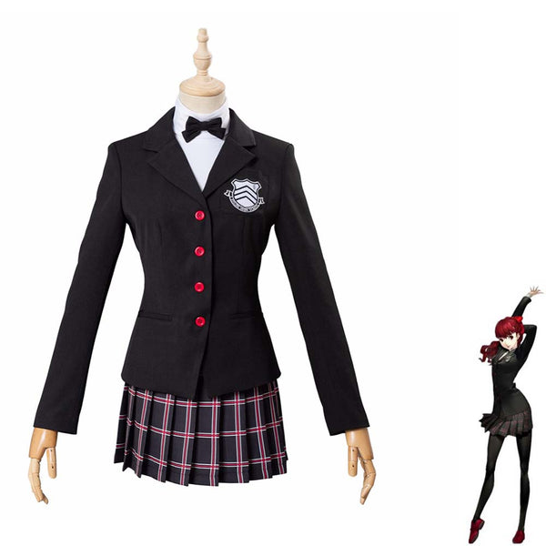 Persona 5 Yoshizawa Kasumi Cosplay Halloween Costume School Uniform Suit