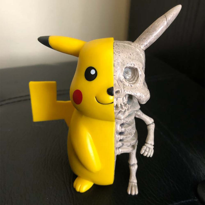 Pikachu Monster Skeleton Dissection Action Figure Collectible Funny Model Toy