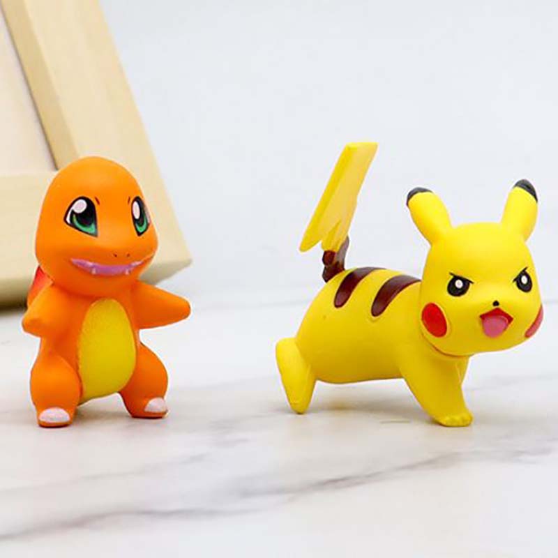 Pokemon Ash Ketchum Pikachu Charmander Squirtle Figma 052 Action Figure 12cm