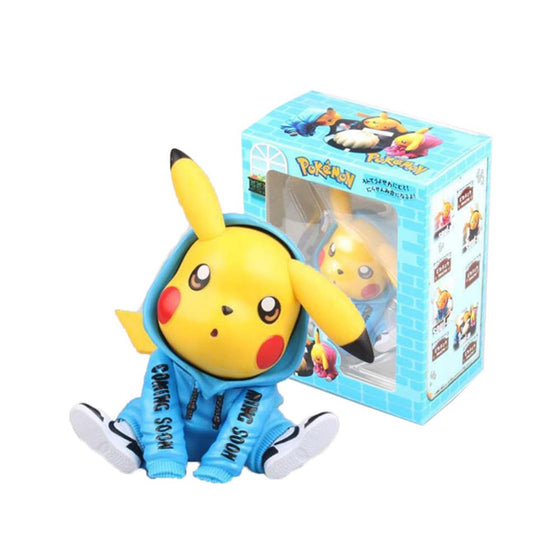 Pokemon Fashion Clothes Pikachu Action Figure Model Toy 12cm