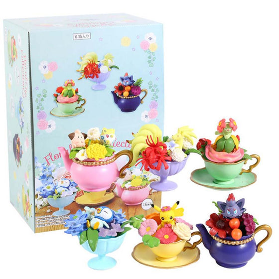 Pokemon Floral Cup Collection Vol 2 Action Figure Model Toy 6pcs 6cm