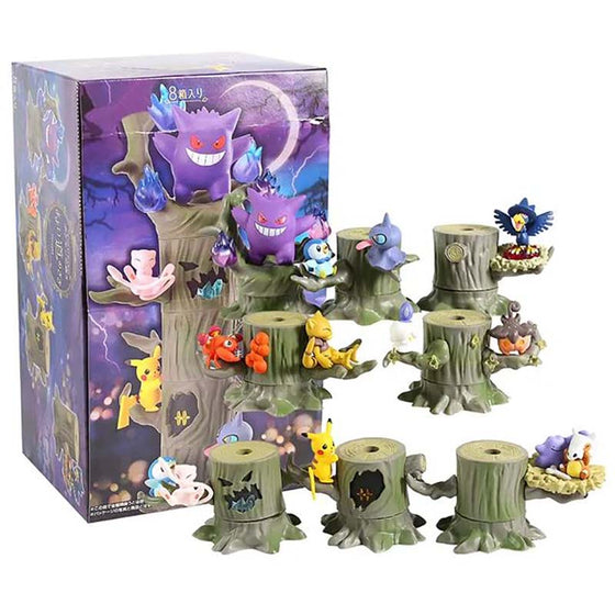 Pokemon Forest Series Mini Action Figure Model Toy 5cm 8pcs