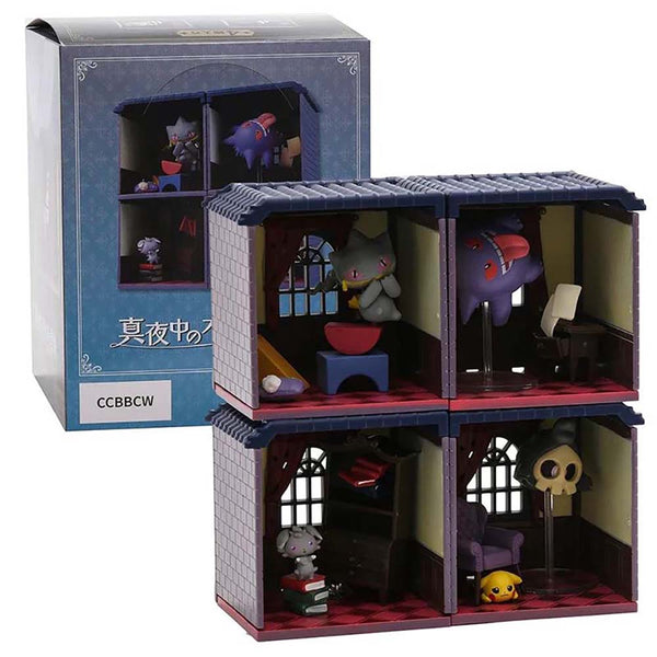 Pokemon Midnight Mansion Collection Action Figure Model Mini Toy 4pcs