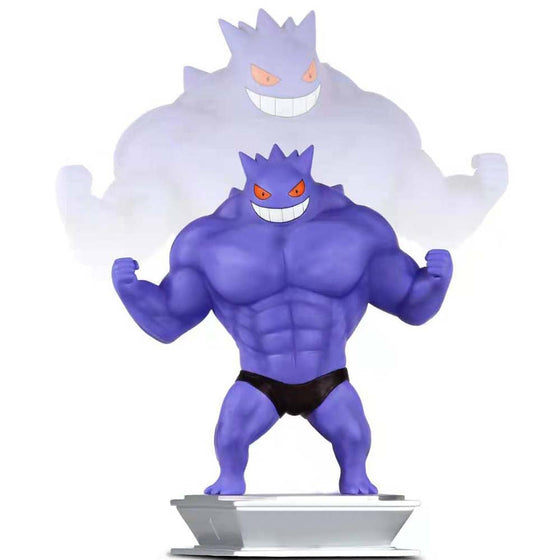 Pokemon Muscle Man Gengar Action Figure Funny Model Toy 18cm