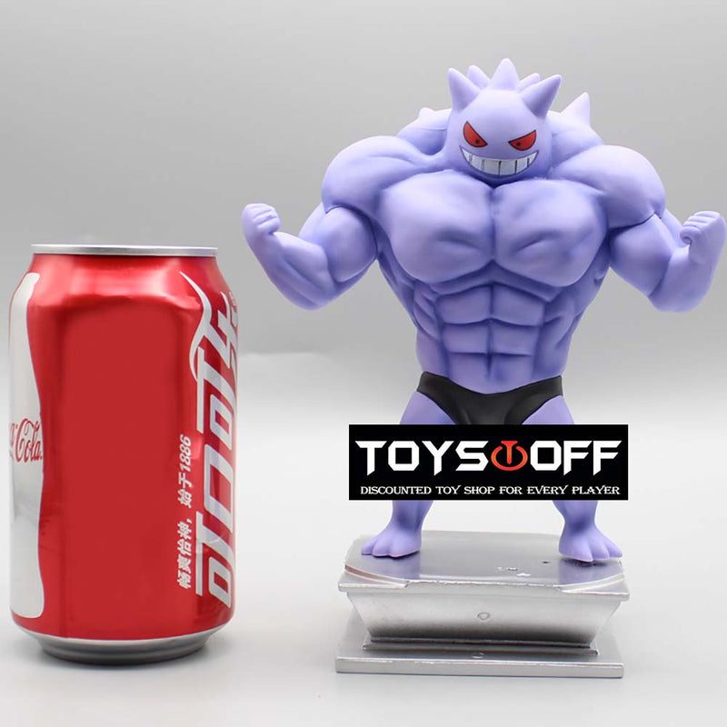 Pokemon Muscle Man Gengar Action Figure Funny Model Toy 18cm