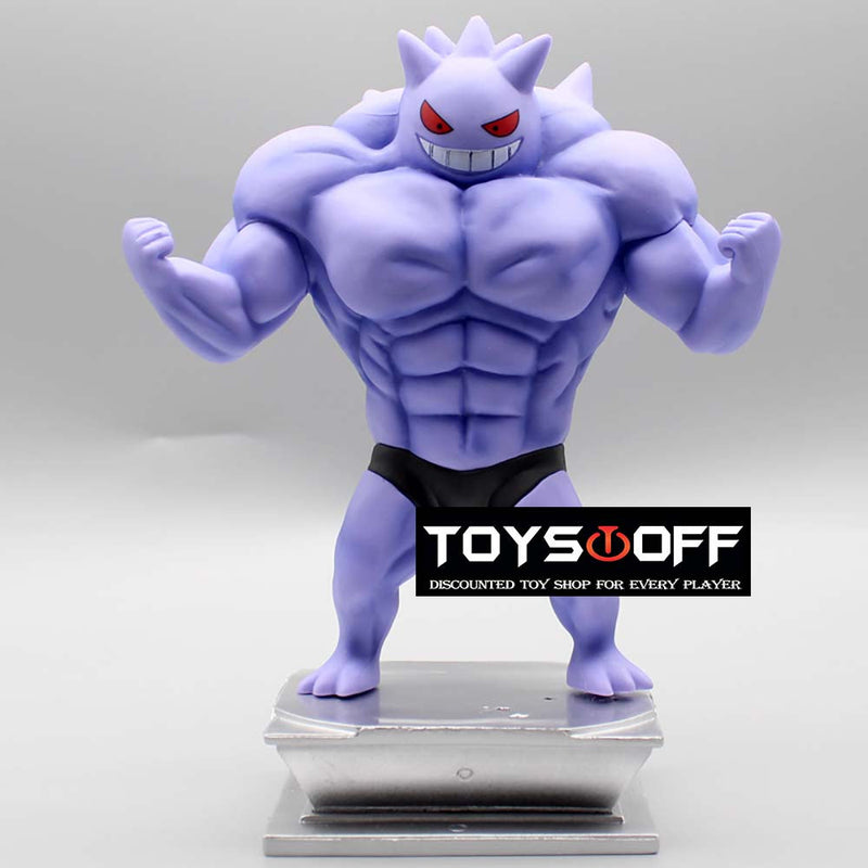 Pokemon Muscle Man Gengar Action Figure Funny Model Toy 18cm