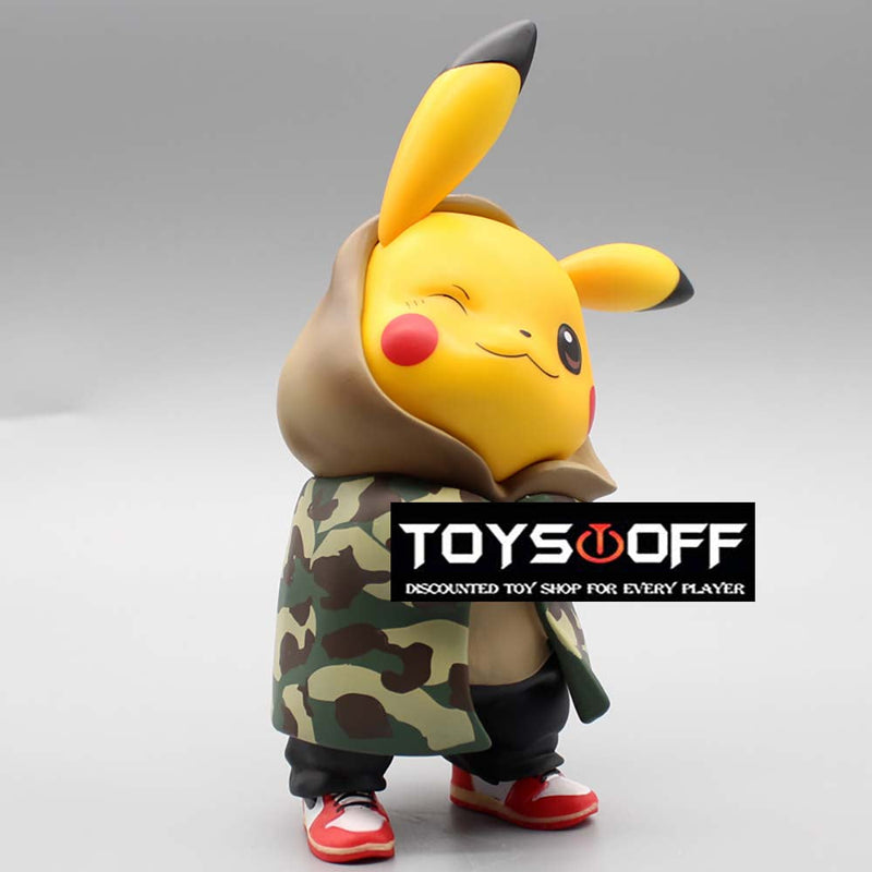 Pokemon Pikachu Camouflage Clothing Ver Action Figure Model Toy 15cm