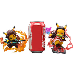 Pokemon Pikachu Cos Demon Slayer Tanjirou Nezuko Action Figure Toy 11cm