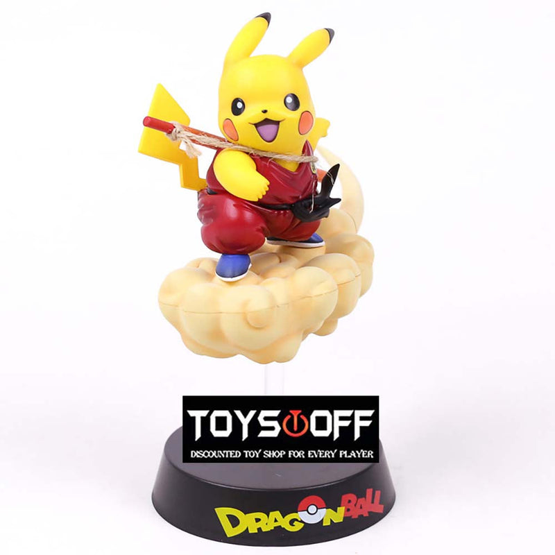 Pokemon Pikachu Cos Flying Son Goku Action Figure Model Toy 20cm