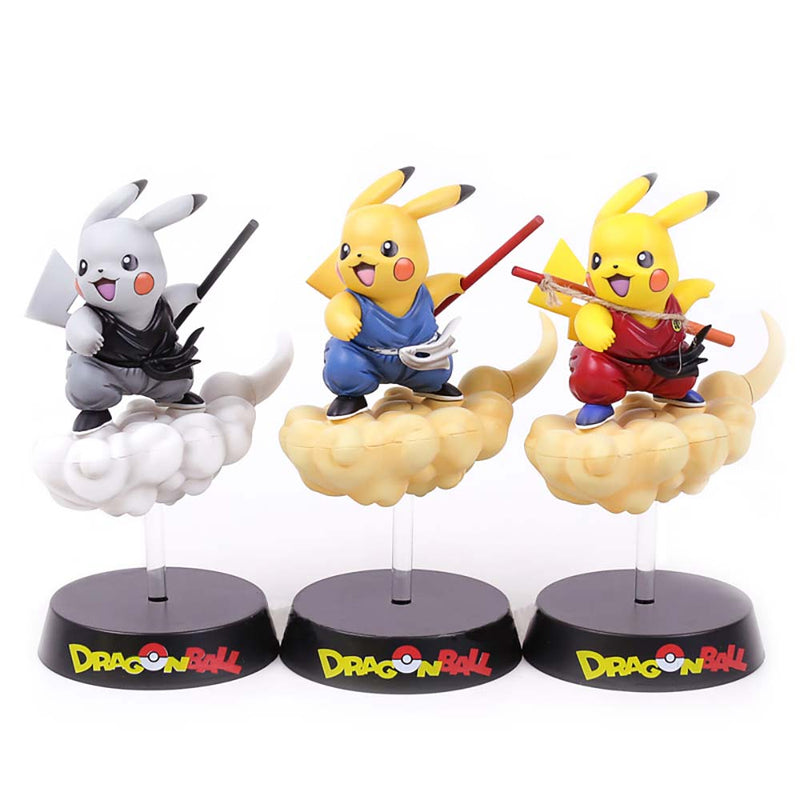 Pokemon Pikachu Cos Flying Son Goku Action Figure Model Toy 20cm