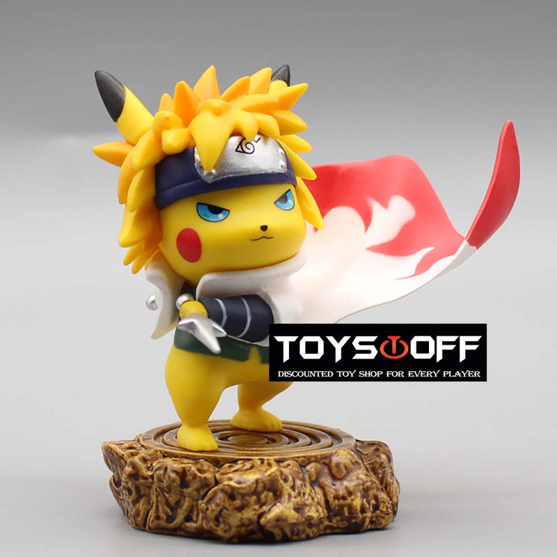 Pokemon Pikachu Cos Naruto Namikaze Minato Action Figure Funny Toy 10cm