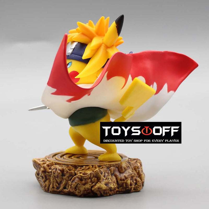 Pokemon Pikachu Cos Naruto Namikaze Minato Action Figure Funny Toy 10cm