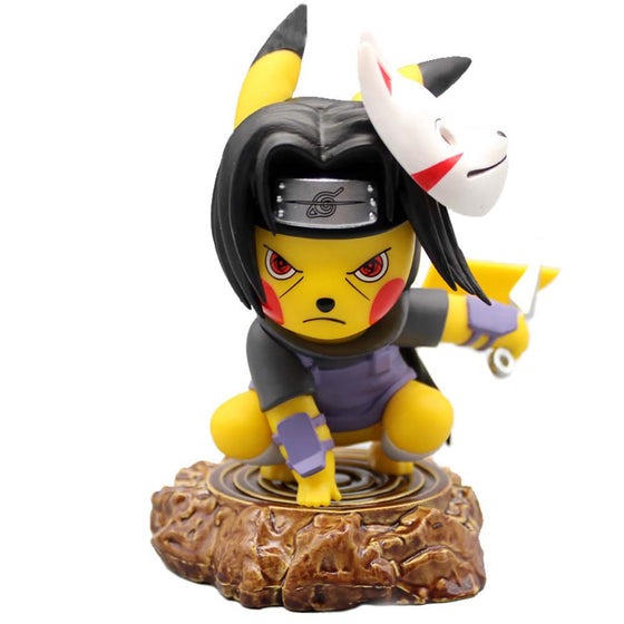 Pokemon Pikachu Cos Naruto Uchiha Itachi Action Figure Funny Toy 10cm