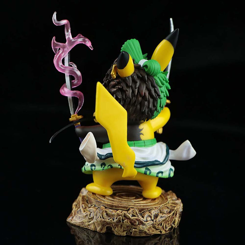 Pokemon Pikachu Cos Roronoa Zoro Action Figure Model Toy 12cm