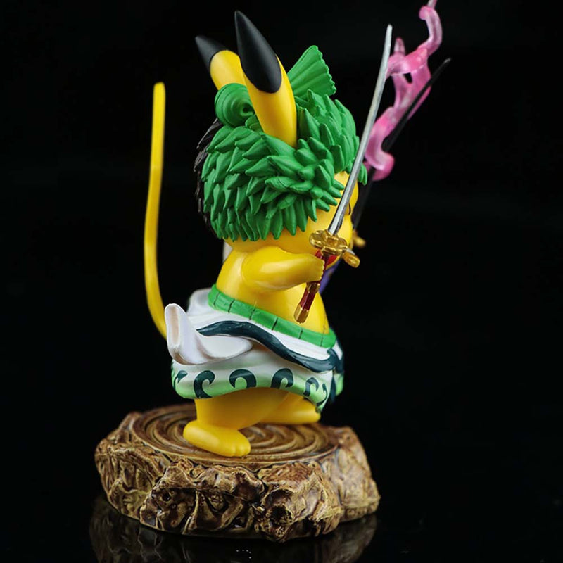 Pokemon Pikachu Cos Roronoa Zoro Action Figure Model Toy 12cm