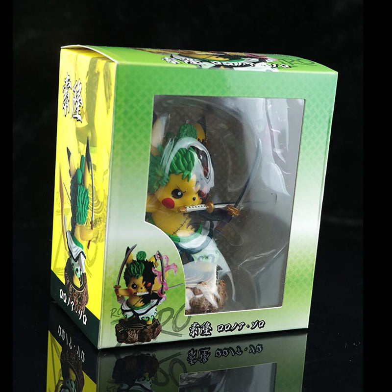 Pokemon Pikachu Cos Roronoa Zoro Action Figure Model Toy 12cm