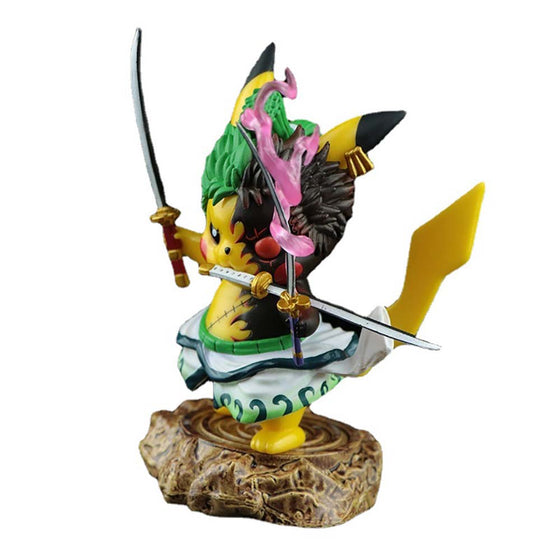 Pokemon Pikachu Cos Roronoa Zoro Action Figure Model Toy 12cm