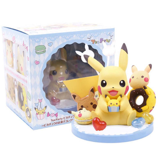 Pokemon Pikachu Tea Party Ver Action Figure Collectible Model Toy 10cm