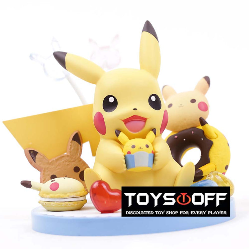 Pokemon Pikachu Tea Party Ver Action Figure Collectible Model Toy 10cm