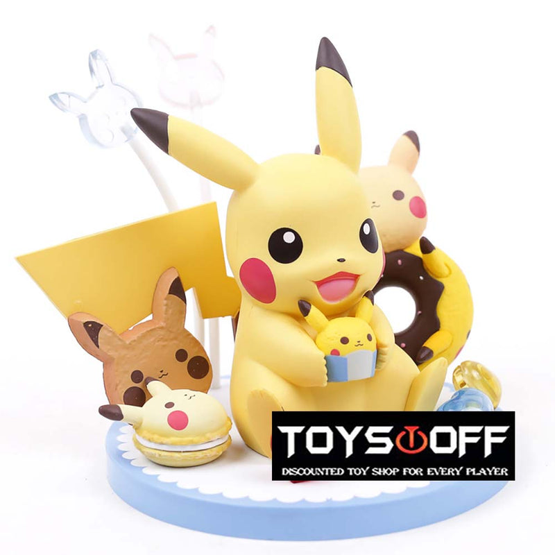 Pokemon Pikachu Tea Party Ver Action Figure Collectible Model Toy 10cm