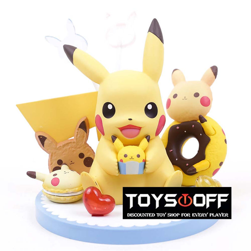 Pokemon Pikachu Tea Party Ver Action Figure Collectible Model Toy 10cm