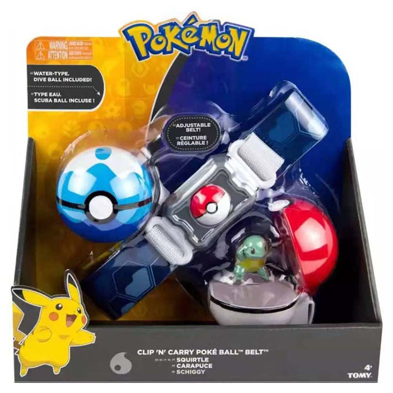 Pokemon Poke Ball Belt Pikachu Charmander Squirtle Bulbasaur Action Figure Toy