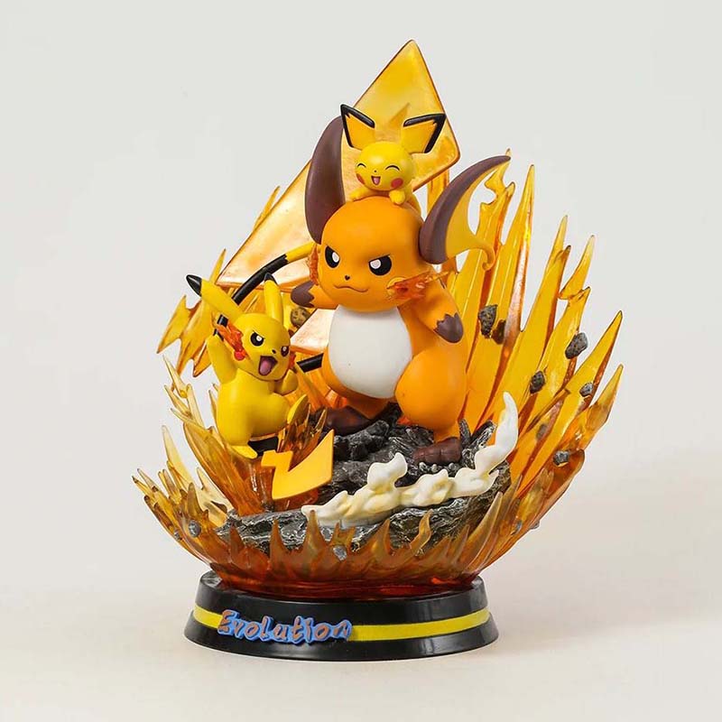 Pokemon Raichu Action Figure Collectible Model Toy with Light 25cm