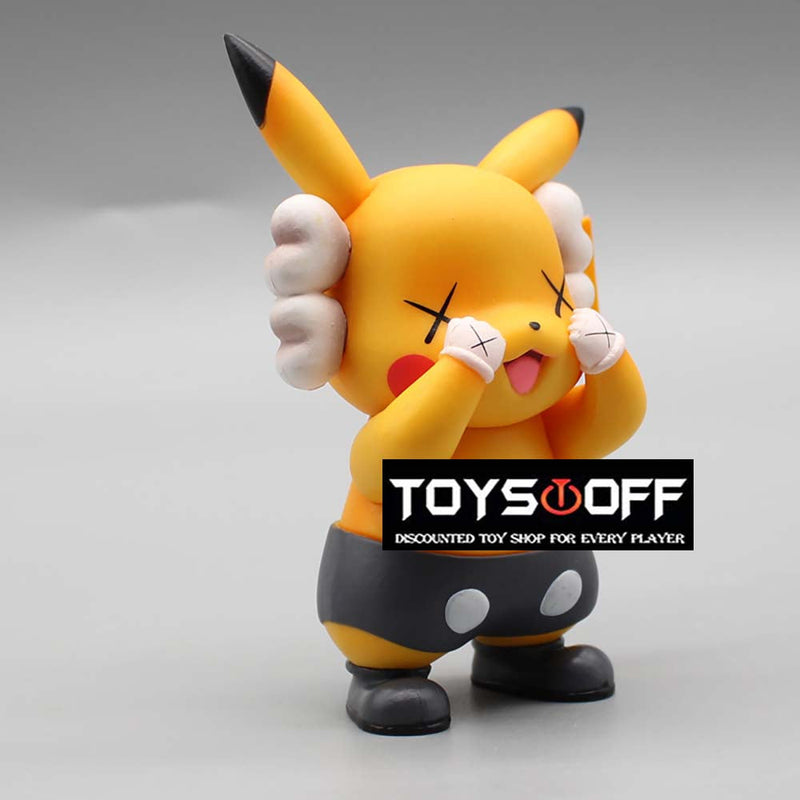 Pokemon Super Kaws Pikachu Action Figure Collectible Model Toy 10cm