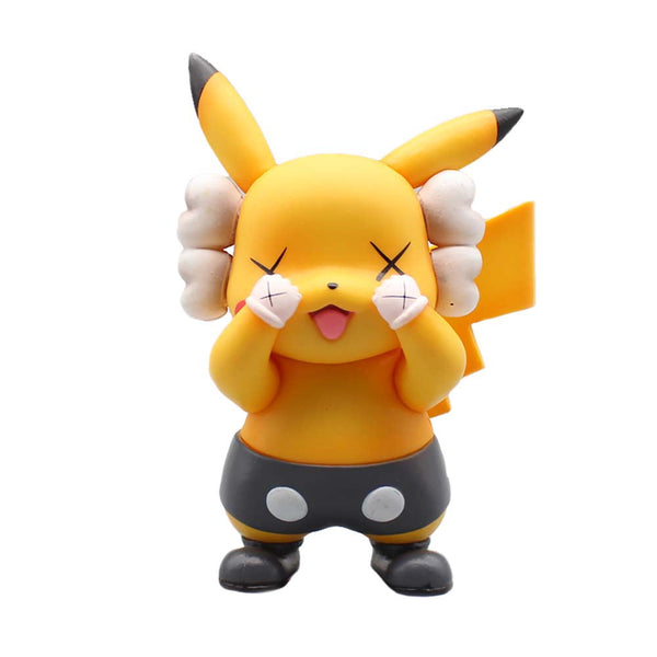 Pokemon Super Kaws Pikachu Action Figure Collectible Model Toy 10cm