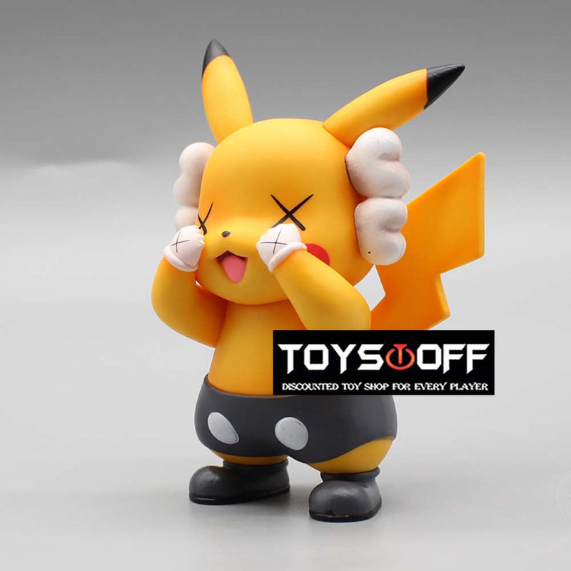 Pokemon Super Kaws Pikachu Action Figure Collectible Model Toy 10cm