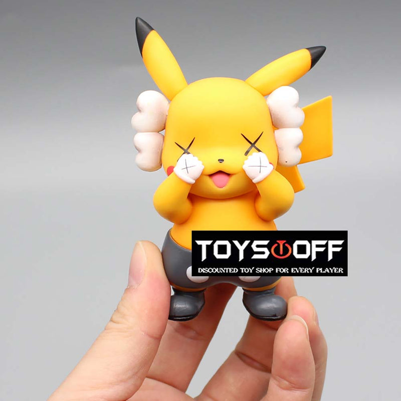 Pokemon Super Kaws Pikachu Action Figure Collectible Model Toy 10cm