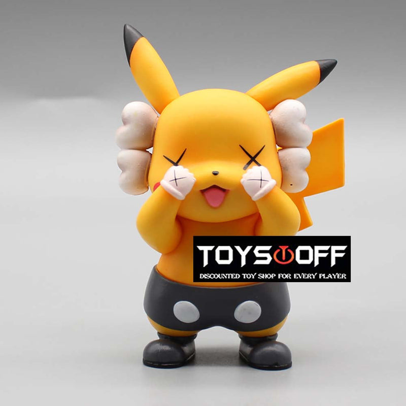 Pokemon Super Kaws Pikachu Action Figure Collectible Model Toy 10cm