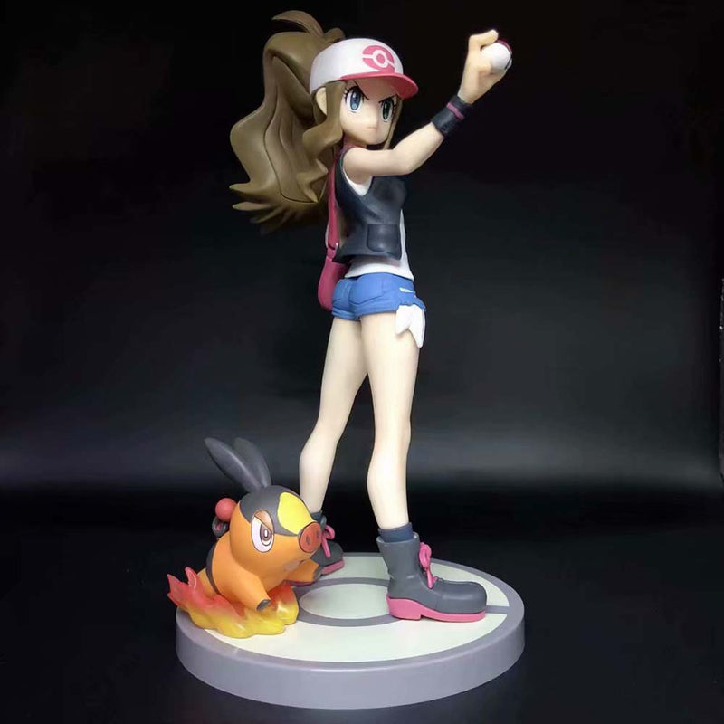 Pokemon Touko with Pokabu Action Figure Collectible Model Toy 20cm